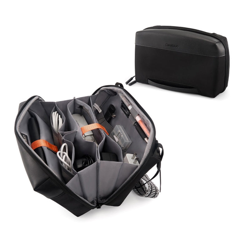 Cwatcun D123 Medium Multifunctional Photography Storage Pack Data Camera Digital Bag - Black