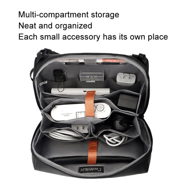 Cwatcun D123 Medium Multifunctional Photography Storage Pack Data Camera Digital Bag - Black