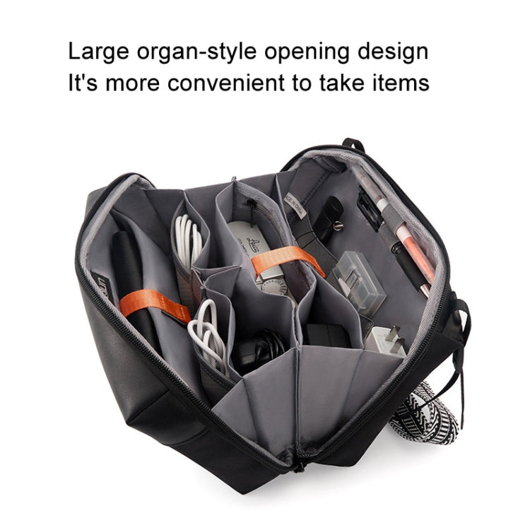Cwatcun D123 Medium Multifunctional Photography Storage Pack Data Camera Digital Bag - Black