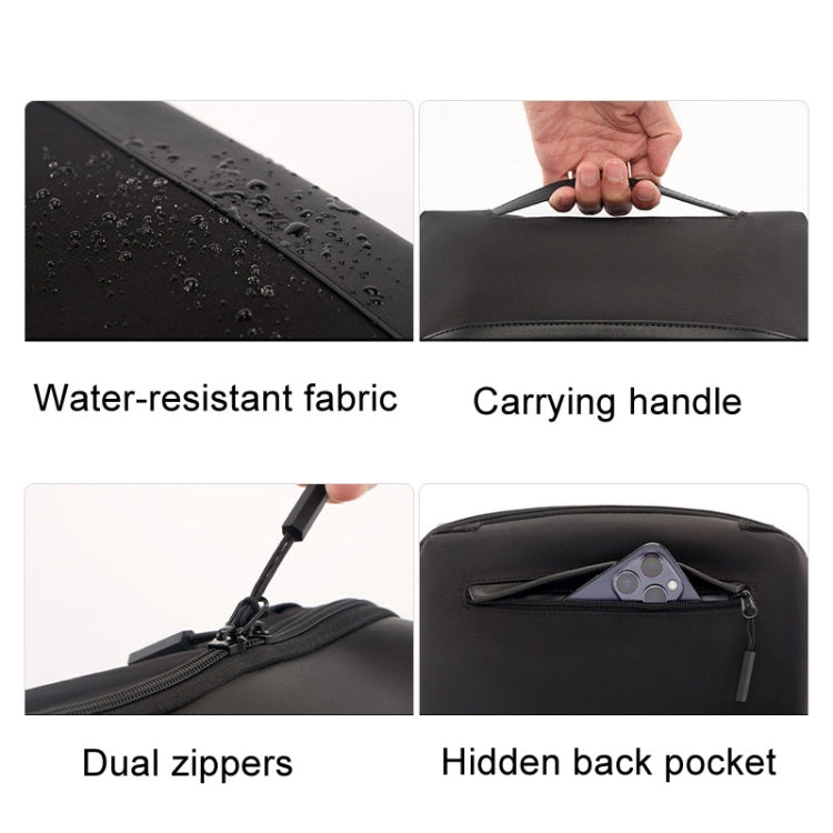 Cwatcun D123 Medium Multifunctional Photography Storage Pack Data Camera Digital Bag - Black