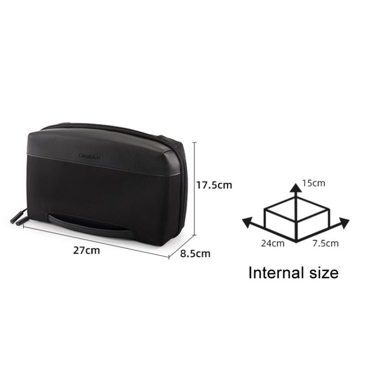 Cwatcun D123 Medium Multifunctional Photography Storage Pack Data Camera Digital Bag - Black