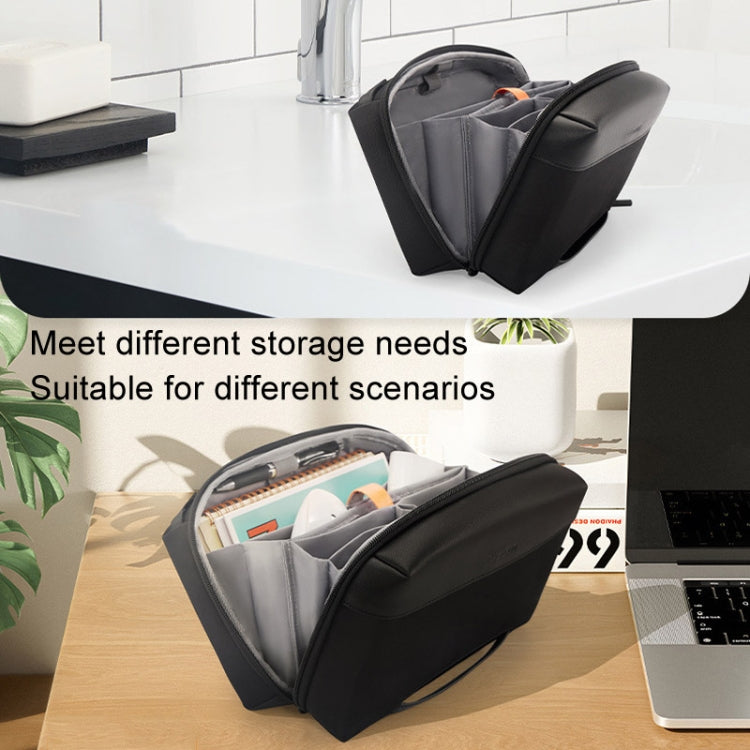 Cwatcun D123 Medium Multifunctional Photography Storage Pack Data Camera Digital Bag - Black