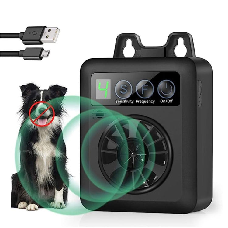 K6 Digital Display Intelligent Ultrasonic Barking Control Device Dog Training Device Repellent Device - Black