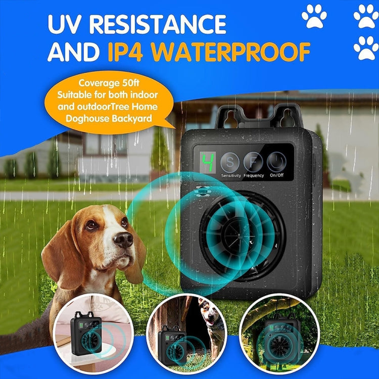 K6 Digital Display Intelligent Ultrasonic Barking Control Device Dog Training Device Repellent Device - Black