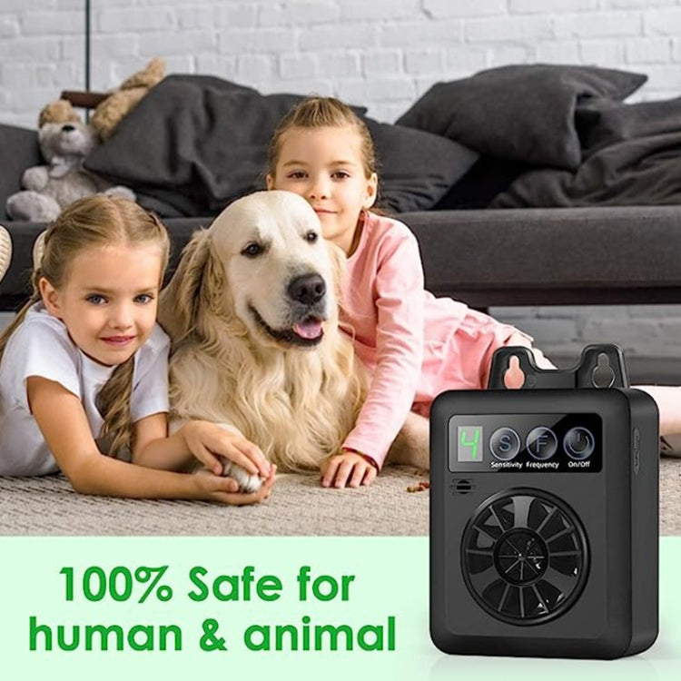 K6 Digital Display Intelligent Ultrasonic Barking Control Device Dog Training Device Repellent Device - Black