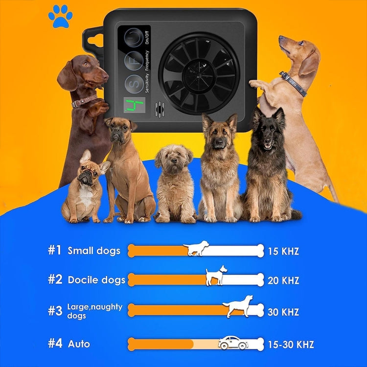 K6 Digital Display Intelligent Ultrasonic Barking Control Device Dog Training Device Repellent Device - Black