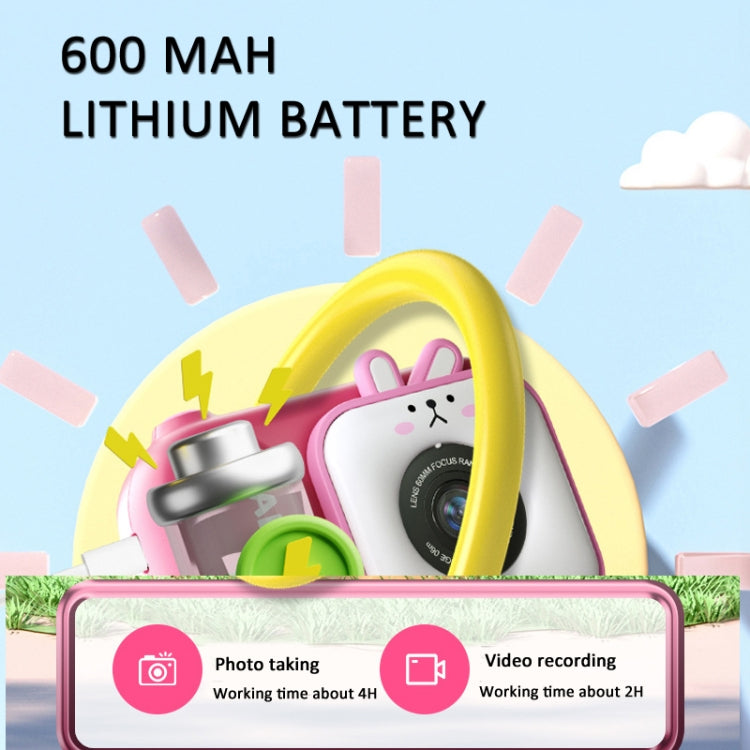 2.4 Inch IPS Screen 48MP Dual Lens Kids Digital Camera Mini Video Camera Without TF Card Blue Fox