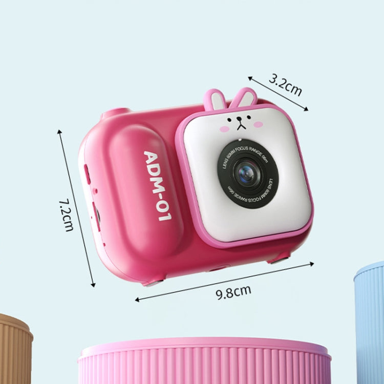 2.4 Inch IPS Screen 48MP Dual Lens Kids Digital Camera Mini Video Camera With 32G TF Card Pink Bunny