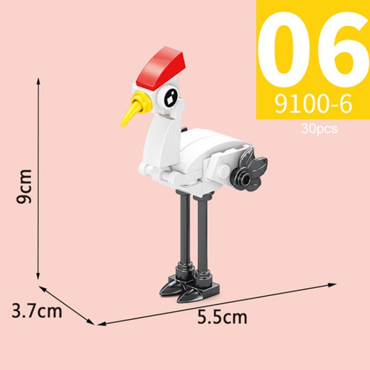 LELE BROTHER 9100-6 Crane Bird Paradise Small Particle Children Early Learning Puzzle Building Blocks Toy