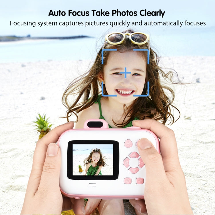 2.4-Inch Smart Digital Kids Thermal Printing Camera With Printing Paper, Color: 503J Blue Fixed Focus