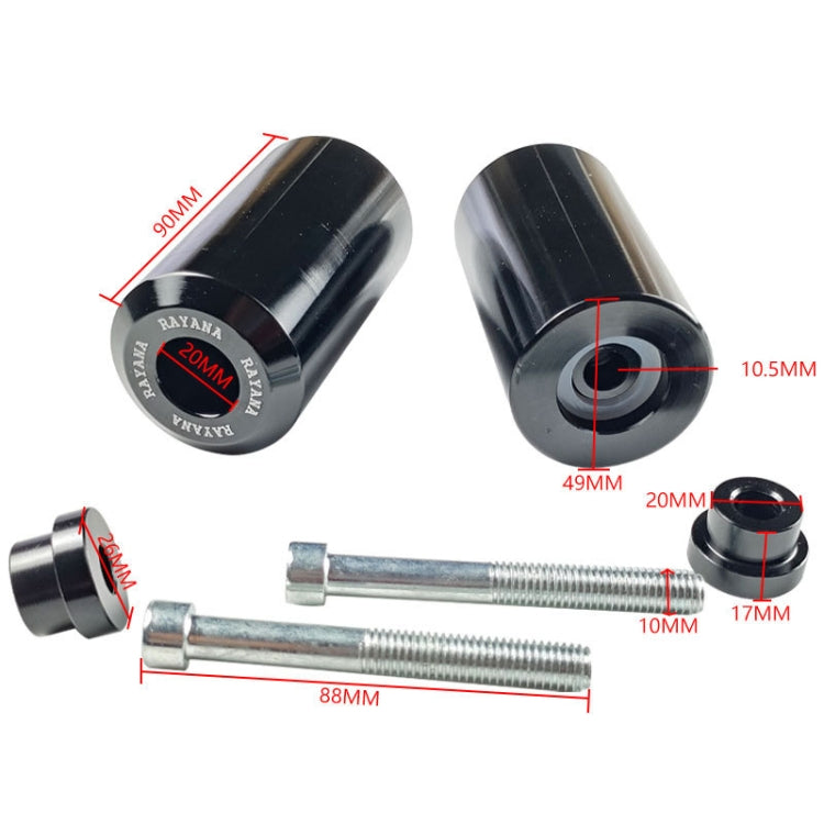 For Kawasaki Z1000 Motorcycle Aluminum Alloy Body Anti-Fall Bar - Black