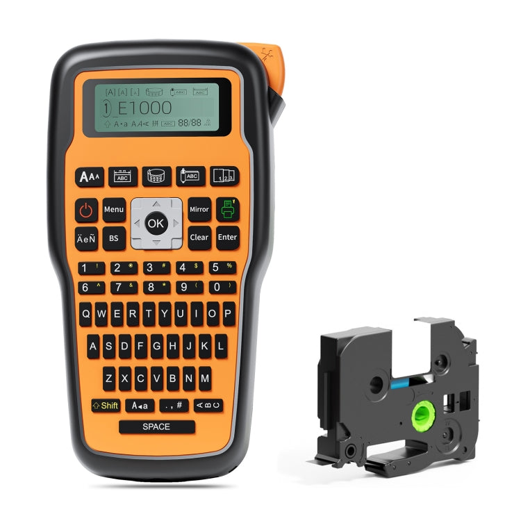 Phomemo E1000 Handheld Industrial Label Maker Thermal Transfer Printer with Keyboard  - Orange