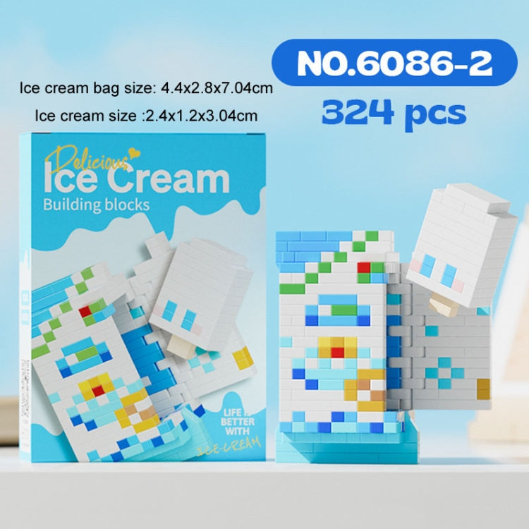 6086-2 Little Pudding Childhood Memory Ice-Cream Series Micro-Particle Building Block Toys Birthday Gift