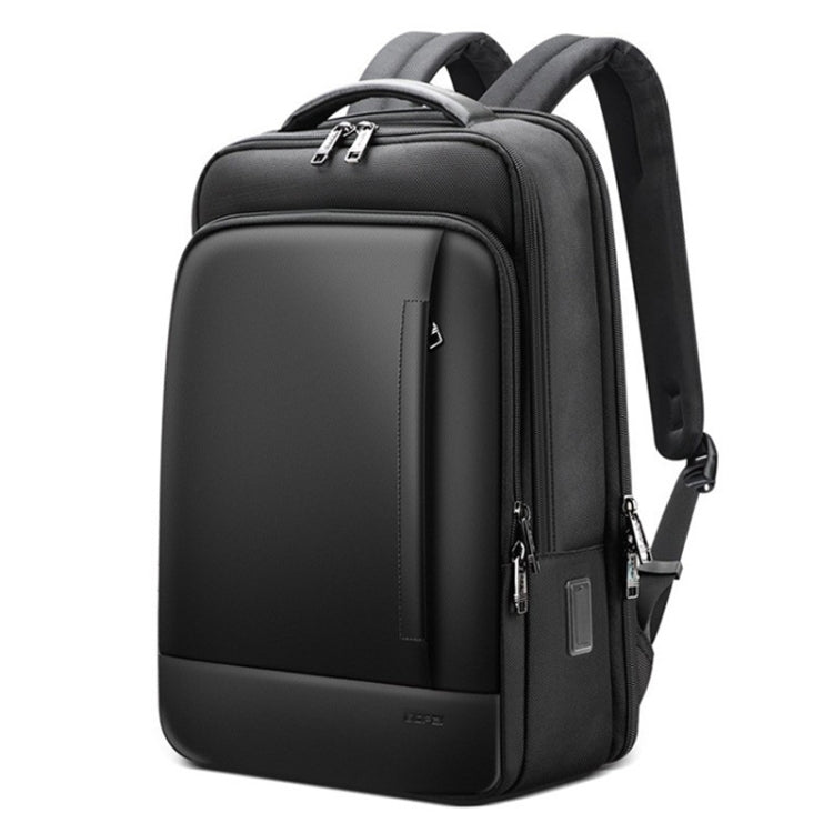 Bopai 61-51011 Large-Capacity Waterproof Business Laptop Backpack With USB+Type-C Port - Black