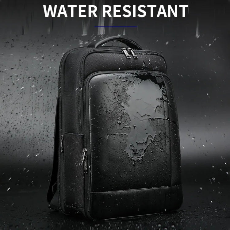 Bopai 61-51011 Large-Capacity Waterproof Business Laptop Backpack With USB+Type-C Port - Black