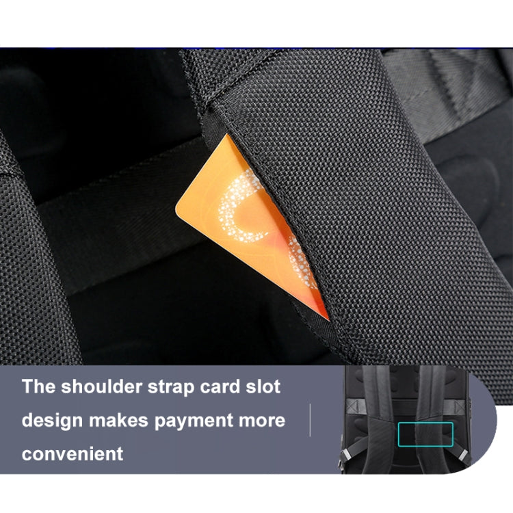 Bopai 61-51011 Large-Capacity Waterproof Business Laptop Backpack With USB+Type-C Port - Black