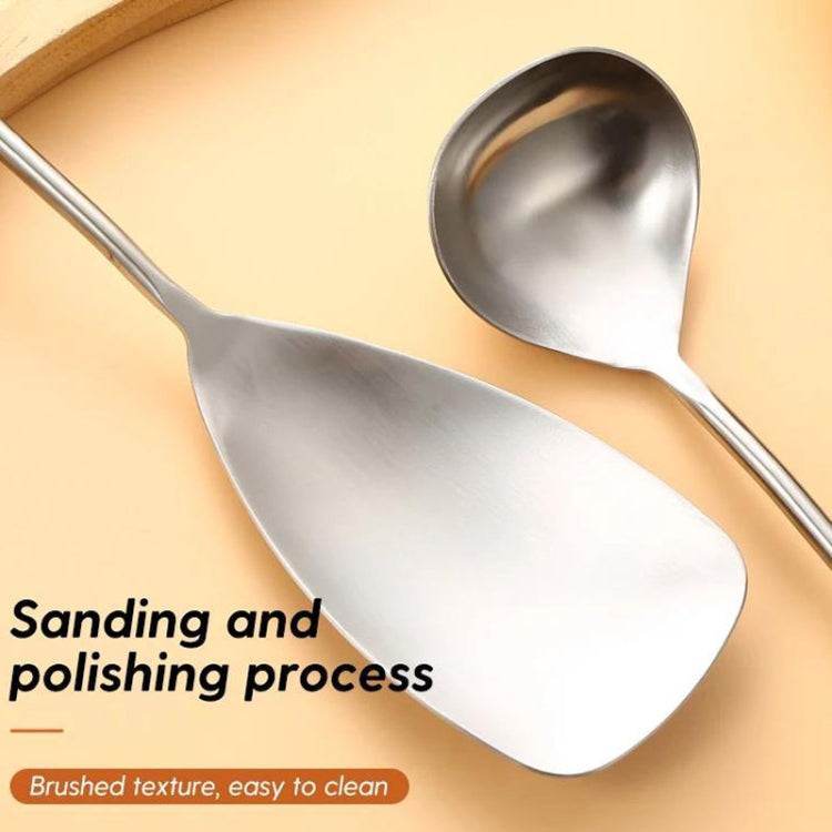 304 Stainless Steel Walnut Handle Cooking Tools Home Restaurant Kitchen Gadgets, Style: Cake Spatula