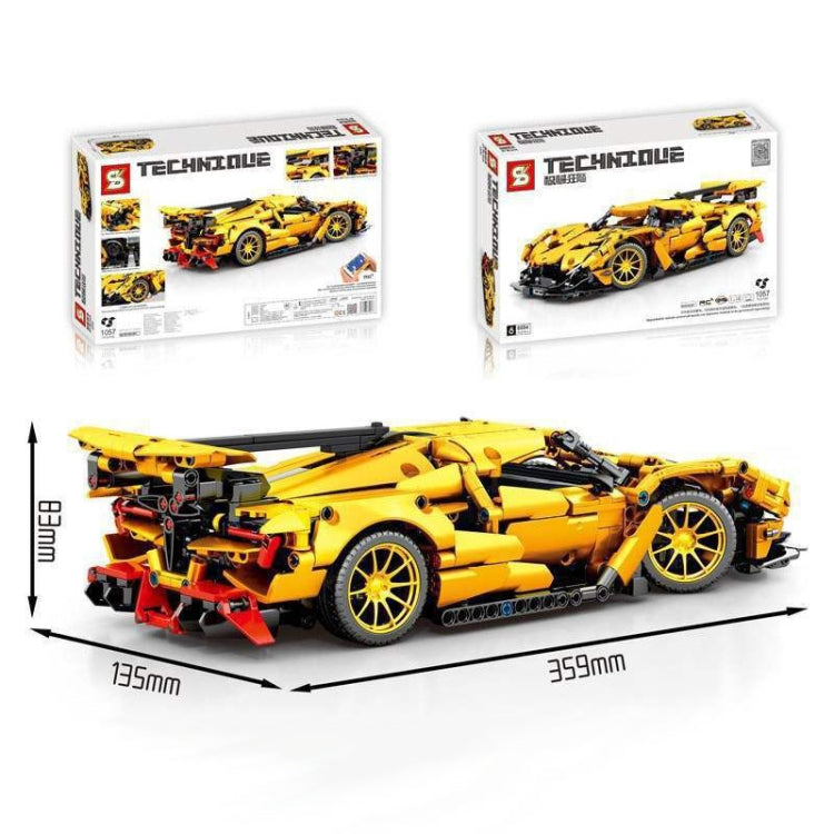 SEMBO 8554 1:14 Sports Racing Car Model Building Blocks Puzzle Assembly Children Toy