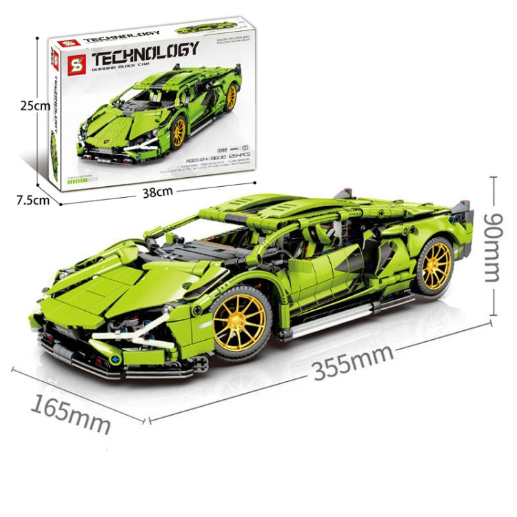 SEMBO 8600 1:14 Sports Racing Car Model Building Blocks Puzzle Assembly Children Toy