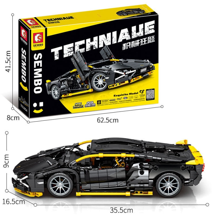 SEMBO 701954 1:14 Sports Racing Car Model Building Blocks Puzzle Assembly Children Toy