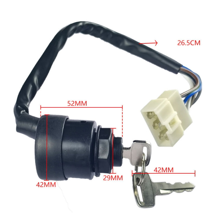 For Kawasaki ATV/UTV Starter Power Ignition Switch Key Lock - Black