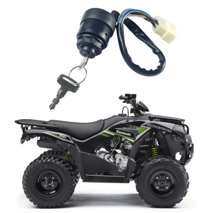 For Kawasaki ATV/UTV Starter Power Ignition Switch Key Lock - Black