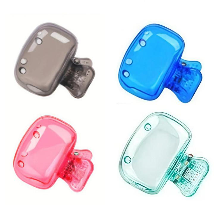 4pcs Toothbrush Storage Clip Toothbrush Protective Cap Portable Plastic Toothbrush Box - Gray+Royal Blue+Peacock Blue+Pink