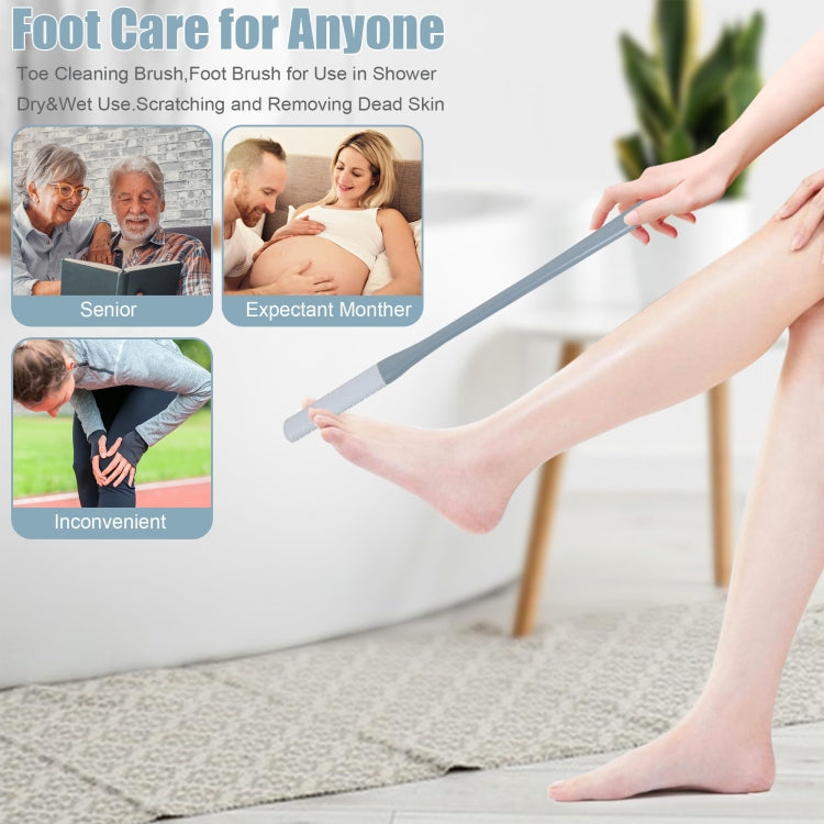 Foot Washing Brush Dry and Wet Toe Cleaning and Anti-Itch Brush, Style: Long Bristle