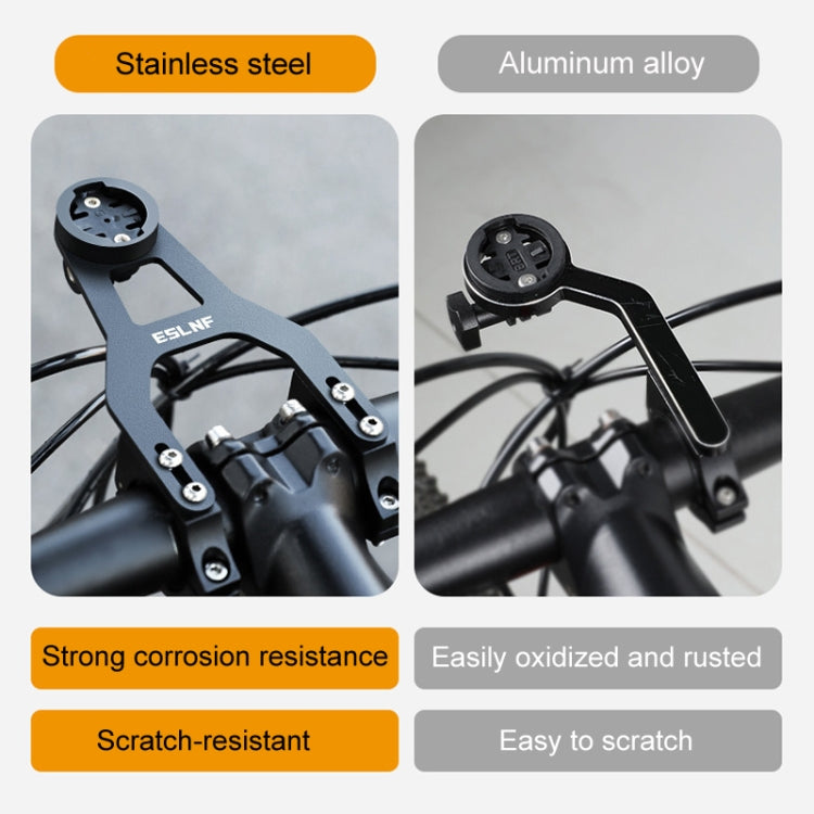 ESLNF Mountain Bike Yardstick Stand Lights Base Outdoor Riding Stainless Steel Stand - Black