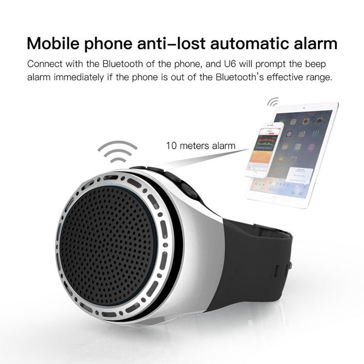 U6 Watch-shaped Wearable Bluetooth Speaker Selfie Sports Smart Speaker