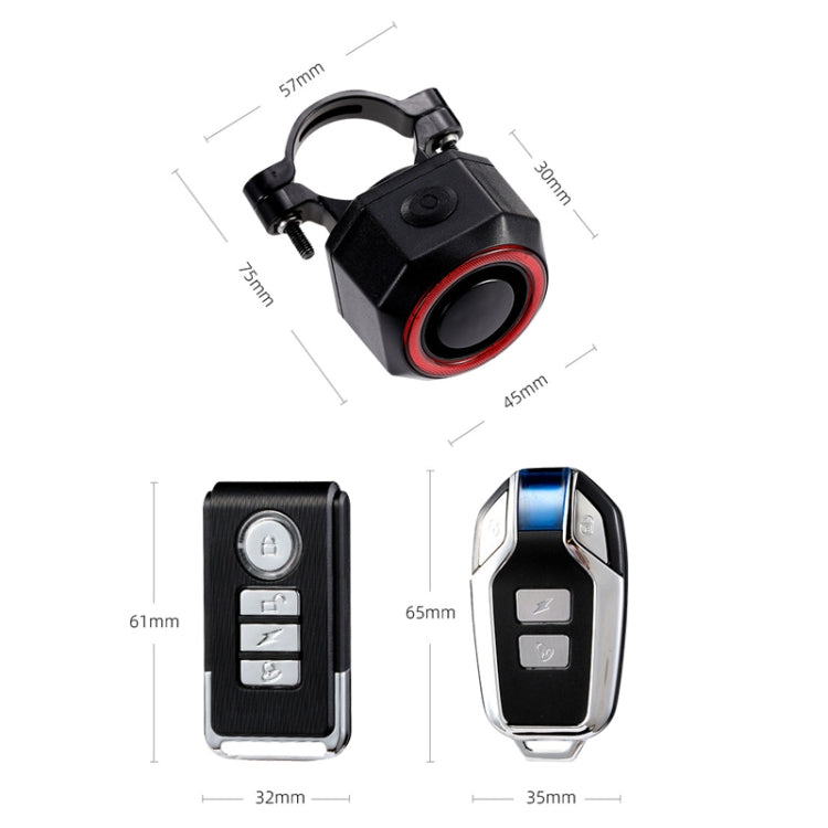 Bicycle Smart Taillight Anti-theft Alarm Brake Warning Light, Model: WL03C Remote Control