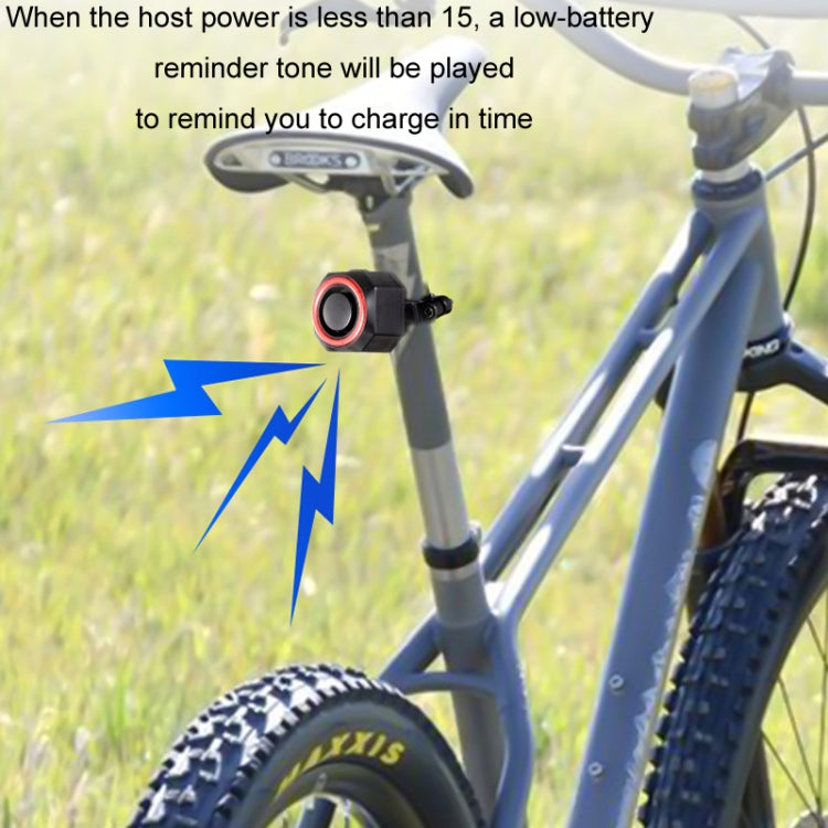 Bicycle Smart Taillight Anti-theft Alarm Brake Warning Light, Model: WL03C Set + Silicone Remote Control