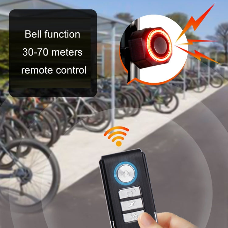 Bicycle Smart Taillight Anti-theft Alarm Brake Warning Light, Model: WL03C Remote Control