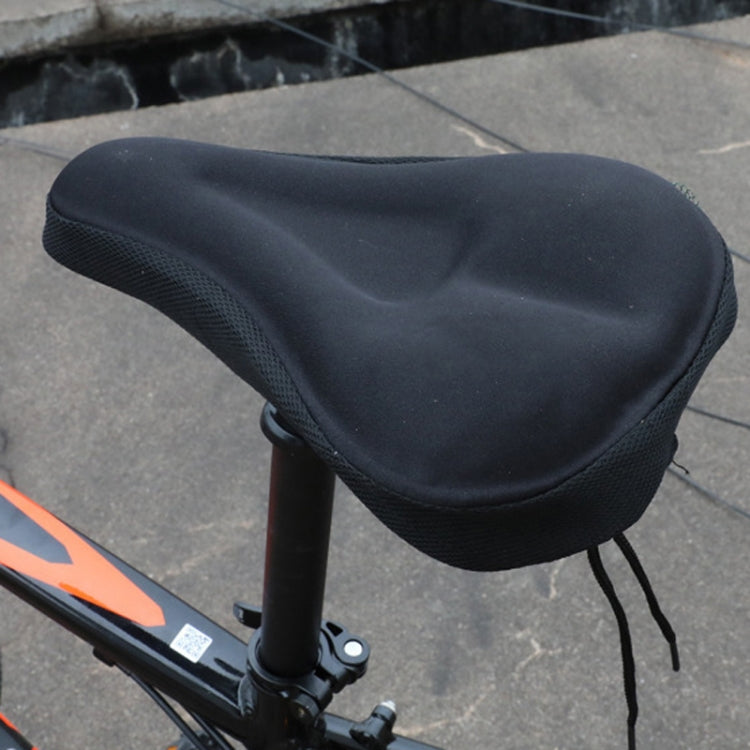 Mountain Bike Silicone Saddle Cover Cycling Stereo Saddle Gear - Black