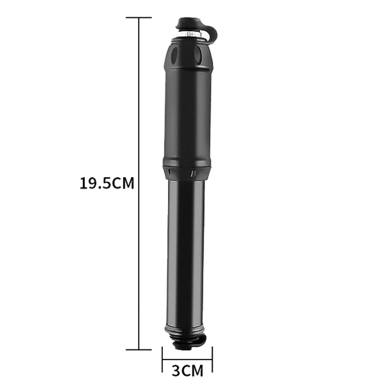 Bicycle High Pressure Pump Home Mini Portable Basketball Inflator Accessories - Black