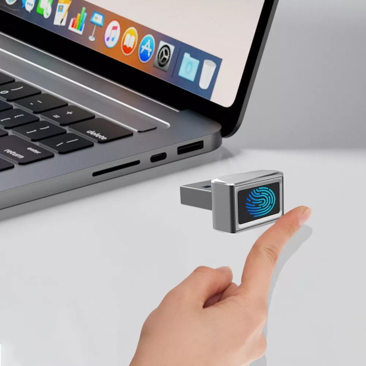 USB Fingerprint Reader Windows Hello Dongle Module for Windows 10 and Above Systems - Silver