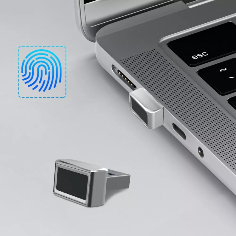 USB Fingerprint Reader Windows Hello Dongle Module for Windows 10 and Above Systems - Silver