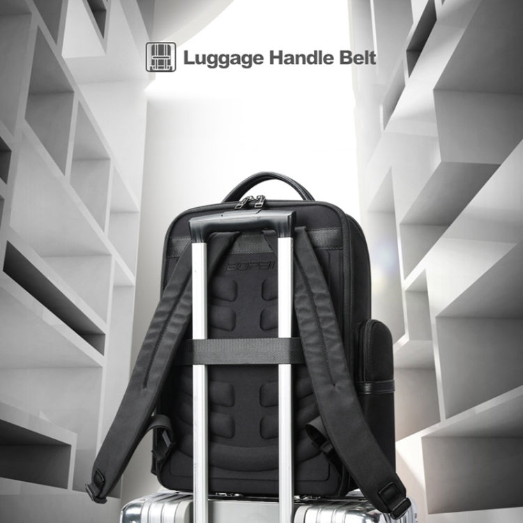 Bopai 61-120511 arge-capacity Travel Business Laptop Backpack With USB+Type-C Port - Black