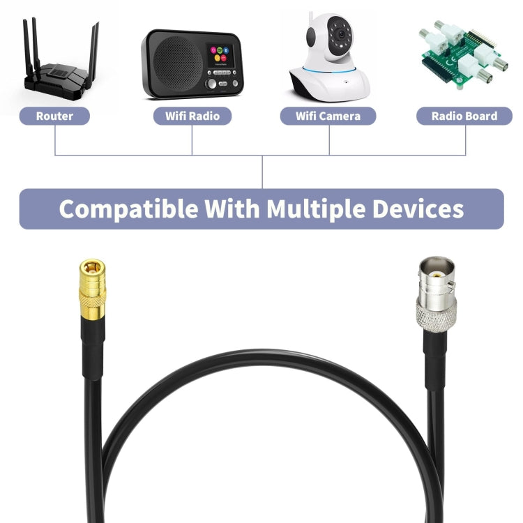 20cm BNC Female To SMB Male RG174 Coaxial Cable