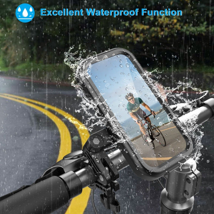 Waterproof Bicycle Cell Phone Holder 360 Rotating Riding Navigation Holder, Model: Handlebar Stand