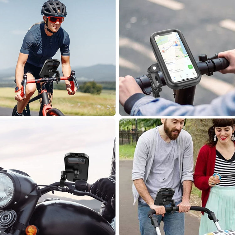 Waterproof Bicycle Cell Phone Holder 360 Rotating Riding Navigation Holder, Model: Handlebar Stand
