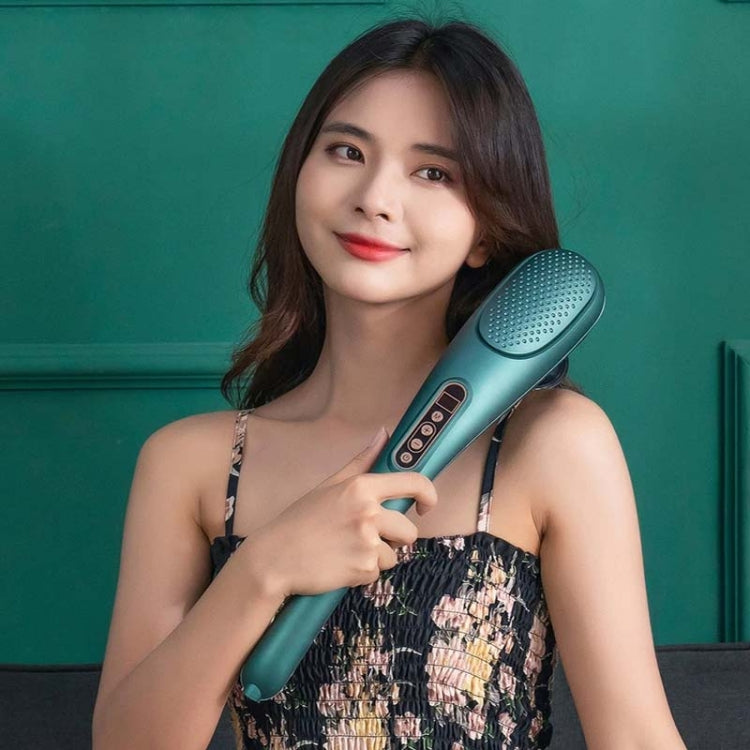 6 In 1 Handheld Body Massager 15 Modes Heating Vibration Massage Stick - Green