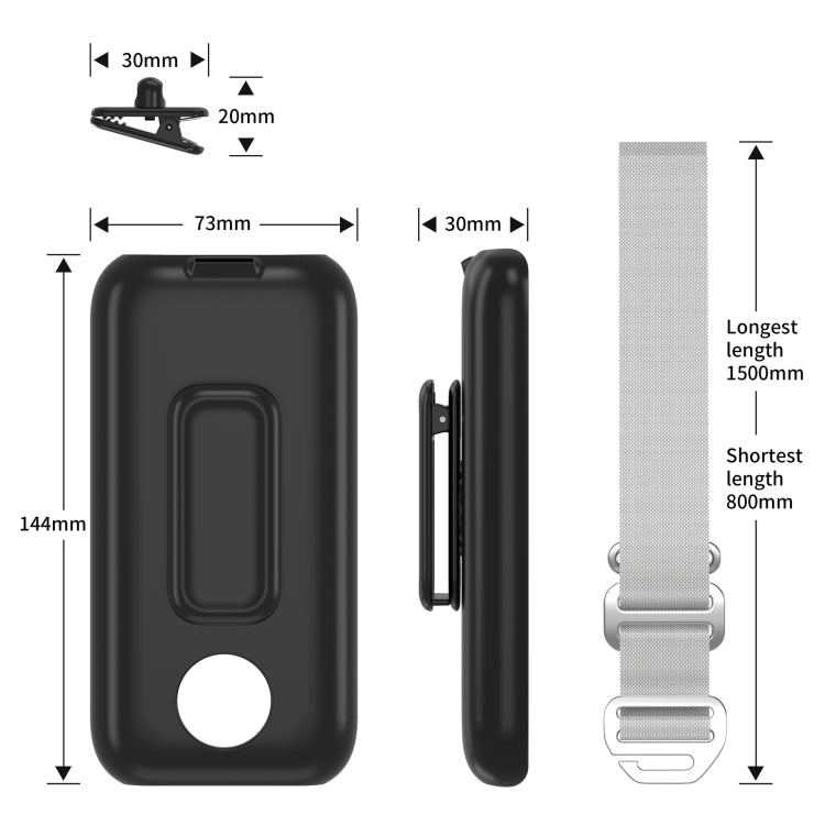 For Apple Vision Pro Battery PC Case Holder With Belt Clip And Shoulder Strap VR Headset Accessory