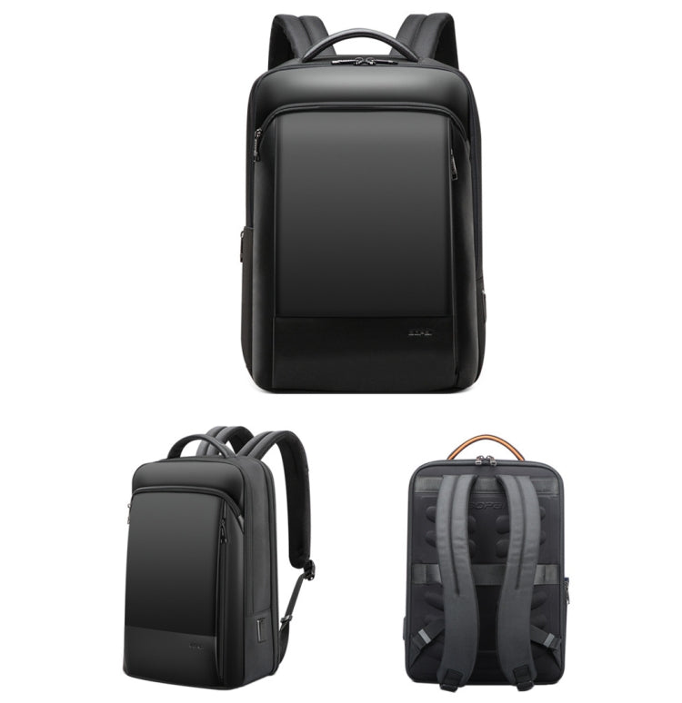 Bopai 61-53111 Large-capacity Waterproof Business Laptop Backpack With USB+Type-C Port - Black