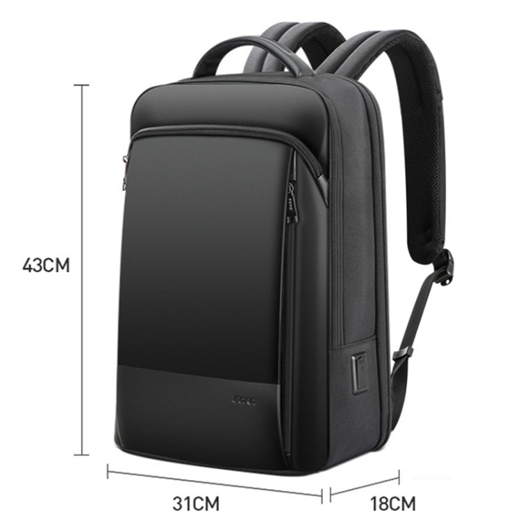 Bopai 61-53111 Large-capacity Waterproof Business Laptop Backpack With USB+Type-C Port - Black