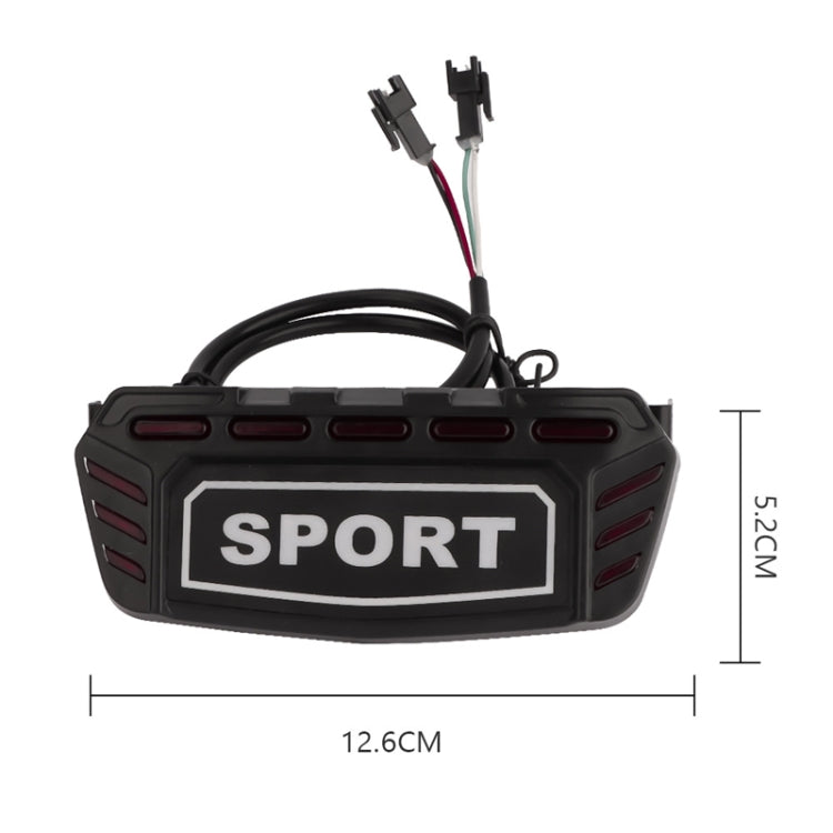 For KUGOO M5 AIMITE Electrical Scooter Rear Tail Light Brake Warning Lights - Black