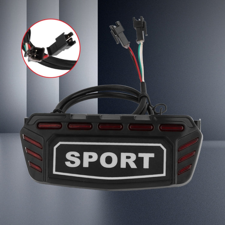 For KUGOO M5 AIMITE Electrical Scooter Rear Tail Light Brake Warning Lights - Black