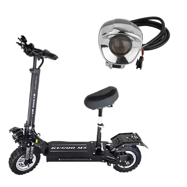 For KUGOO M5 AIMITE Electrical Scooter Front Headlight Warning Lights - Black