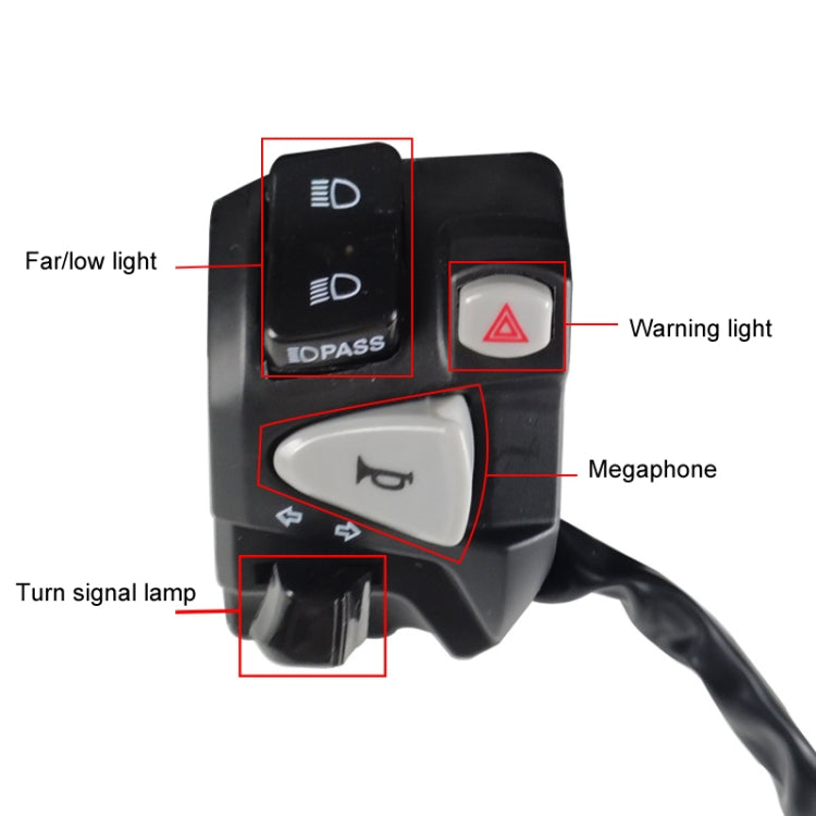 For Honda Click150i Left Handlebar Turn Signal Motorcycle Switch Accessories - Black