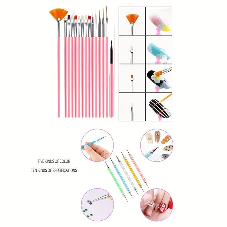 USB Plug-in Seashell Nail Lamp Mini UV Light Therapy Lamp Nail Polishers Stick Diamonds Tool Set - Rose Red